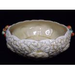 Great Britain Clarice Cliff Newport - Large Fruit Bowl in Celtic Harvest Pattern. Modelled with