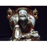 Japan 'Jurojin' Kutani Porcelain Covered Jar. Meiji period / 19th century. The God of Fortune