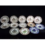 12 x English Pottery 'Turkey' Bird Dinner Plates. 7 x Johnson Brothers - 4 x Wild Turkey's Windsor