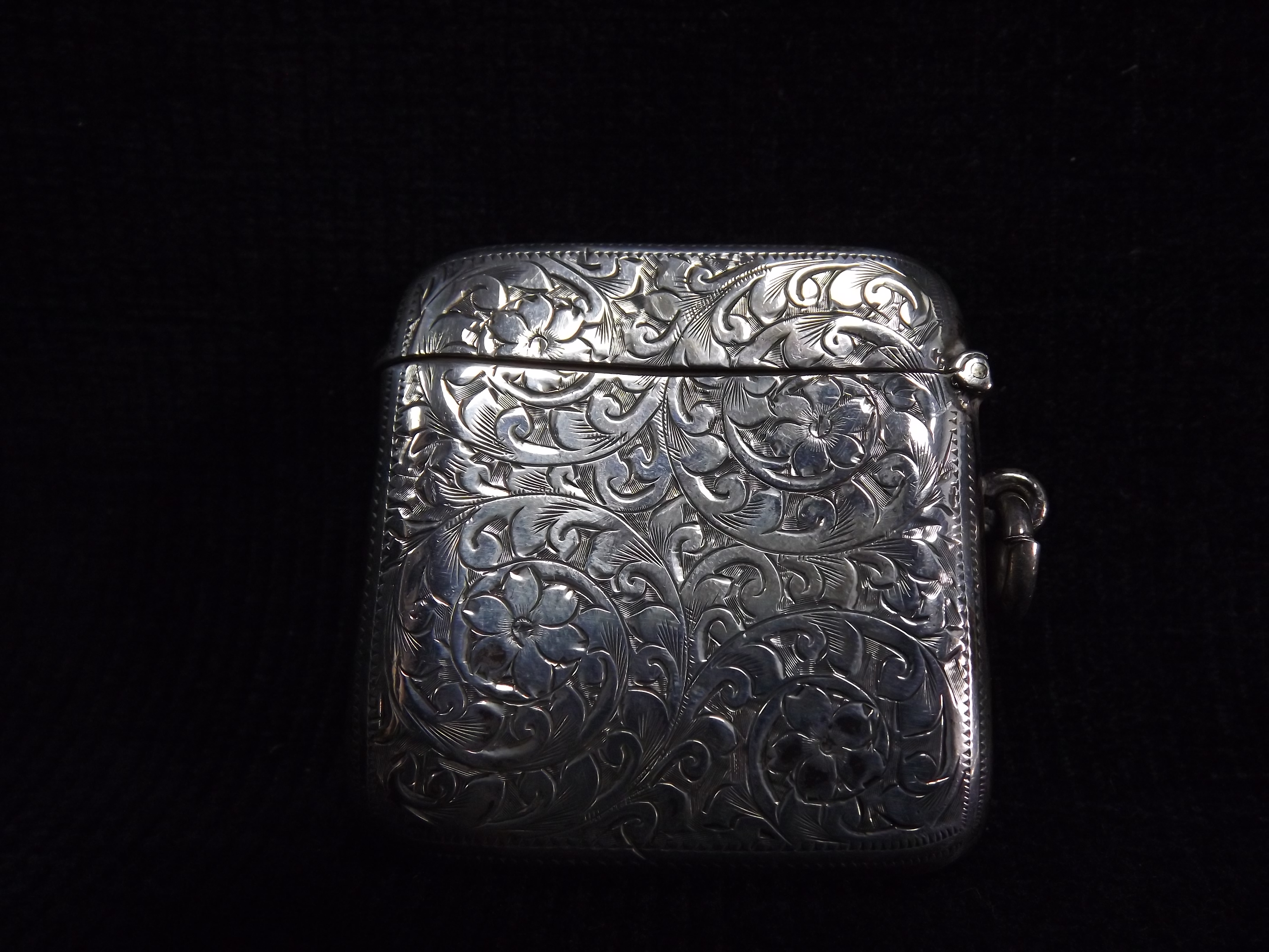 3 x Sterling Silver Smoking Cases. 2 x Vesta or Match Holders and a Cigarette Case. Maker on - Image 8 of 9
