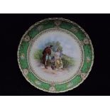 Bohemia / Czech Republic. Bawo and Dotter - Imperial Austria Large Crown China Cabinet Plate. Late
