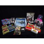 Toy collectors. Revell 1:72 Scale F-16 Fighting Falcon, Lanard RB Royal Breeds Arabian Stallion, 3 x