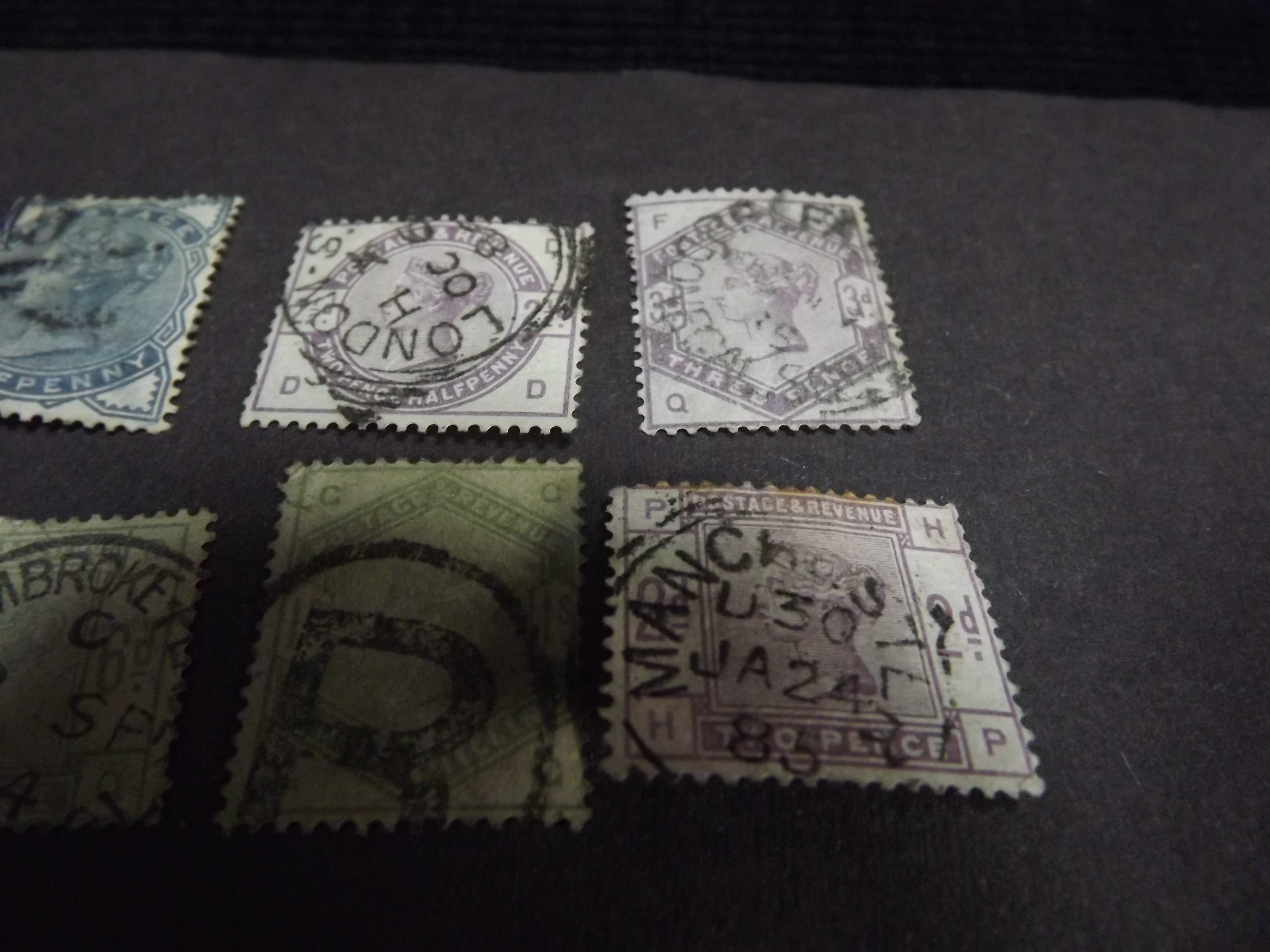 8 x Great British Used Stamps. Queen Victoria 19th century. Identified Postmarks are London, - Image 2 of 5