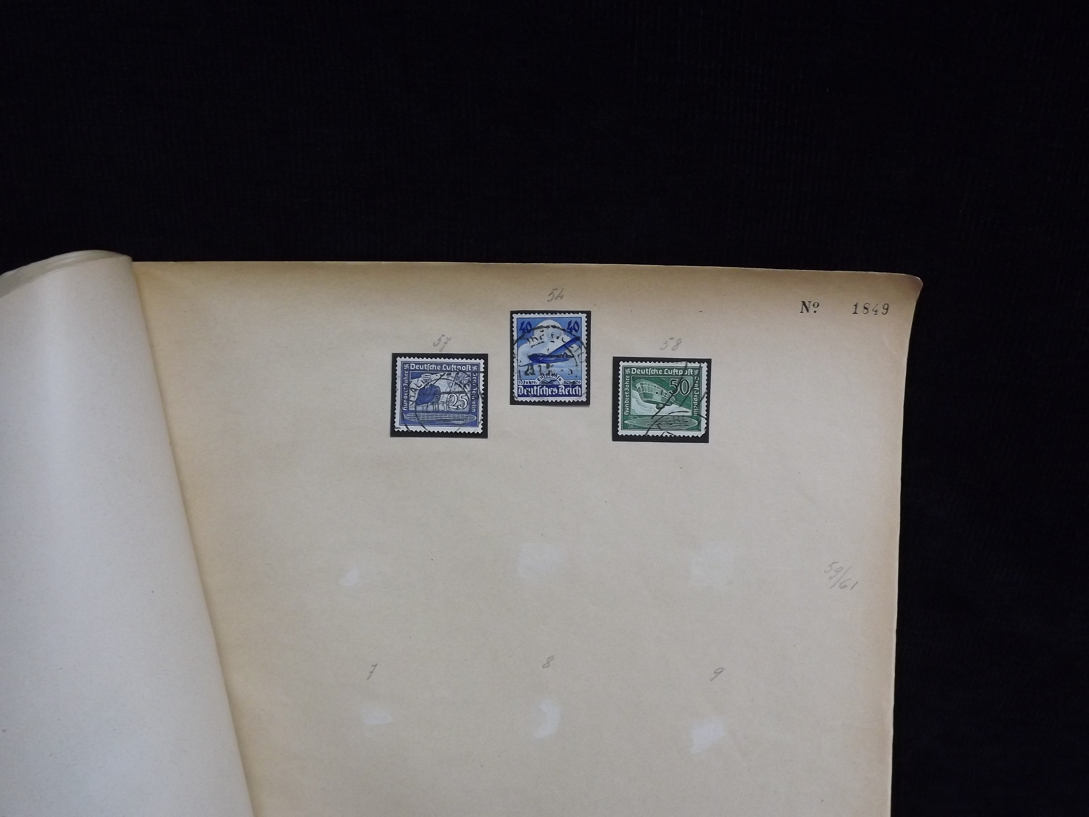 Over 500 x German Used & Mint Postage Stamps. Housed in old ledger page Album. Includes various - Image 30 of 30