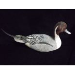 Canada Donald H. Wellstead 1932-2008 - 'Northern Pintail' Large Carved Wooden Duck Decoy. Dated