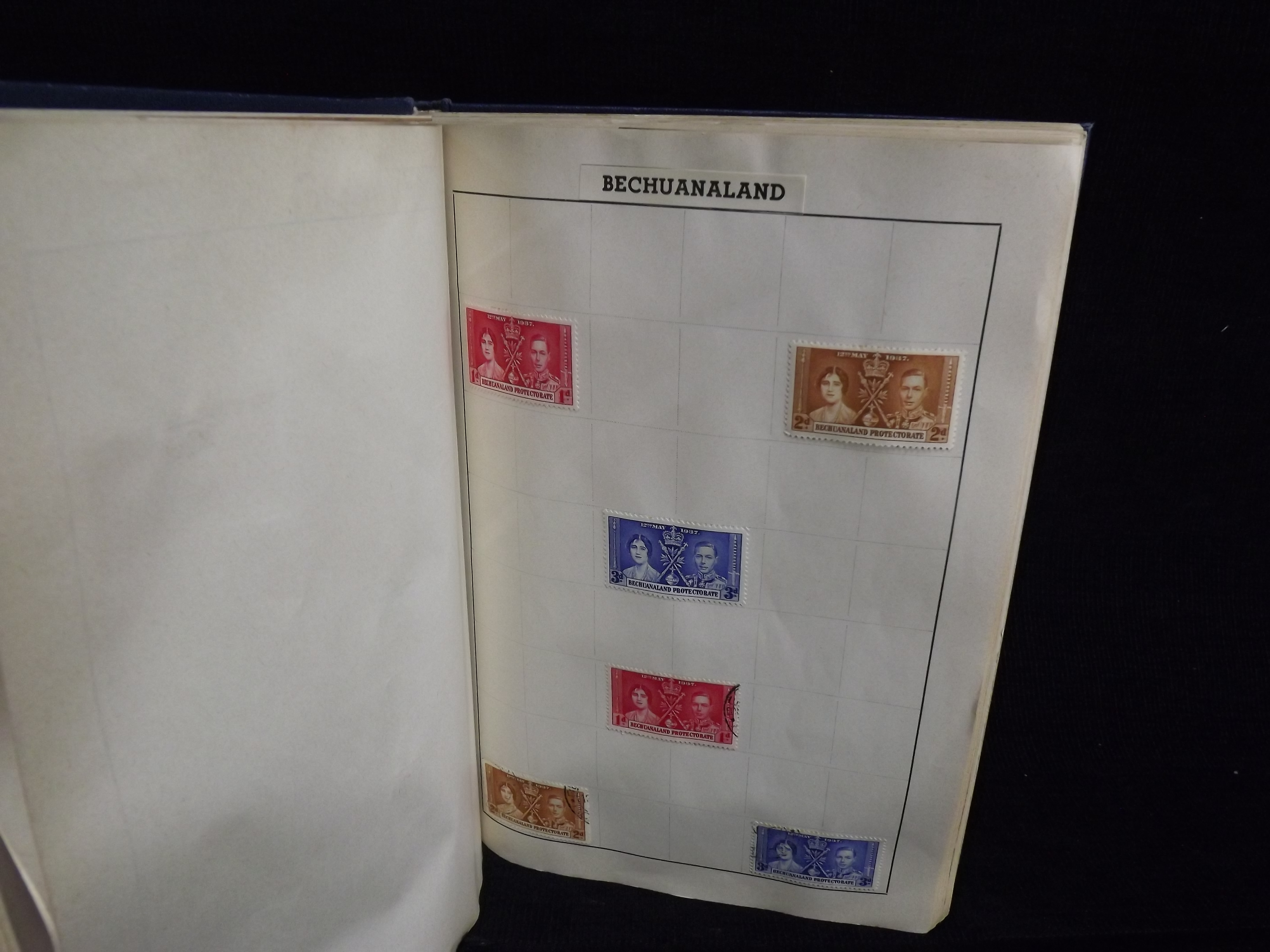 Great British & Commonwealth Mint and Used Stamps mounted in Cardinal Blue Album. Typed Title on - Image 8 of 11