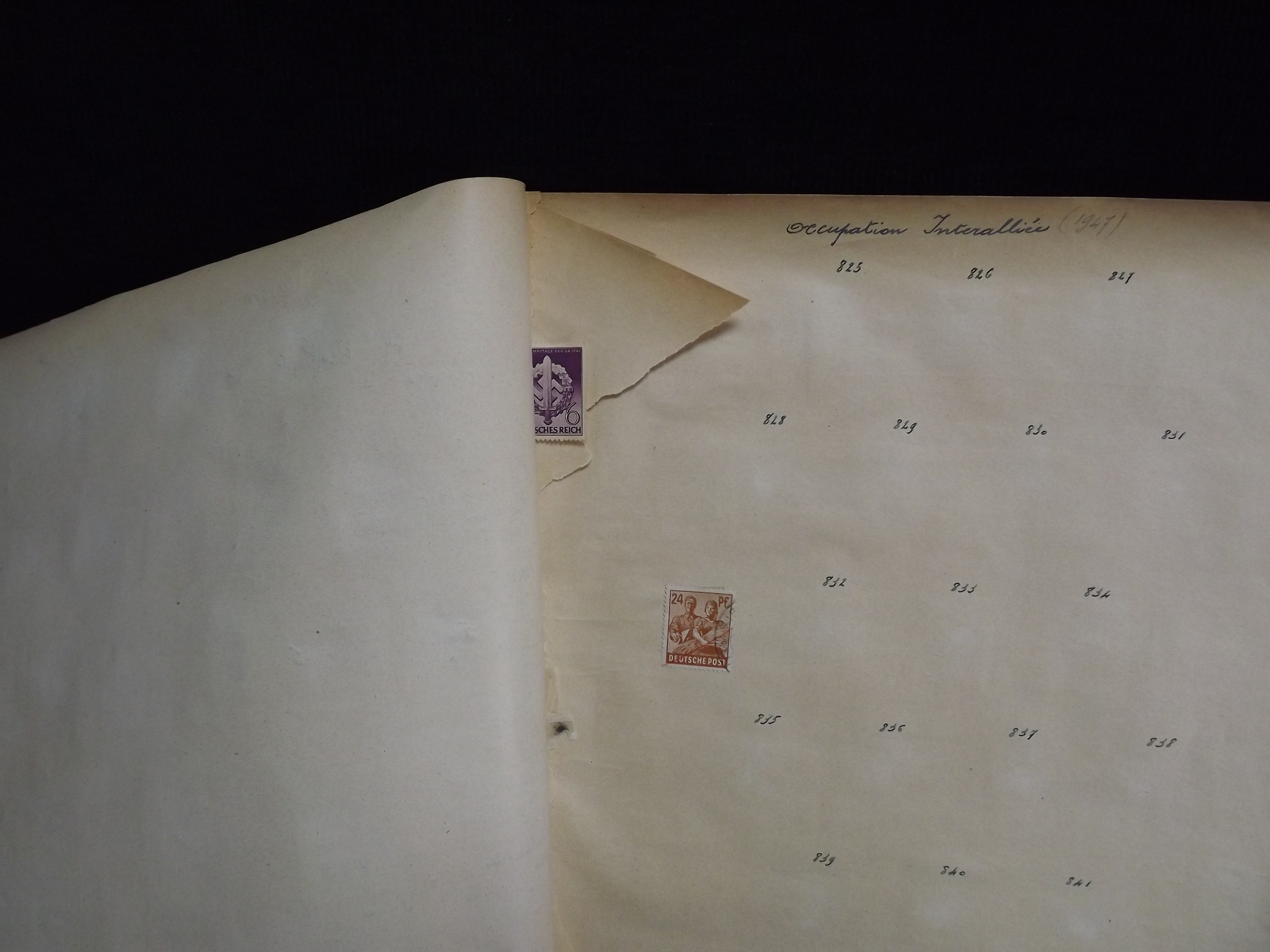 Over 500 x German Used & Mint Postage Stamps. Housed in old ledger page Album. Includes various - Image 20 of 30