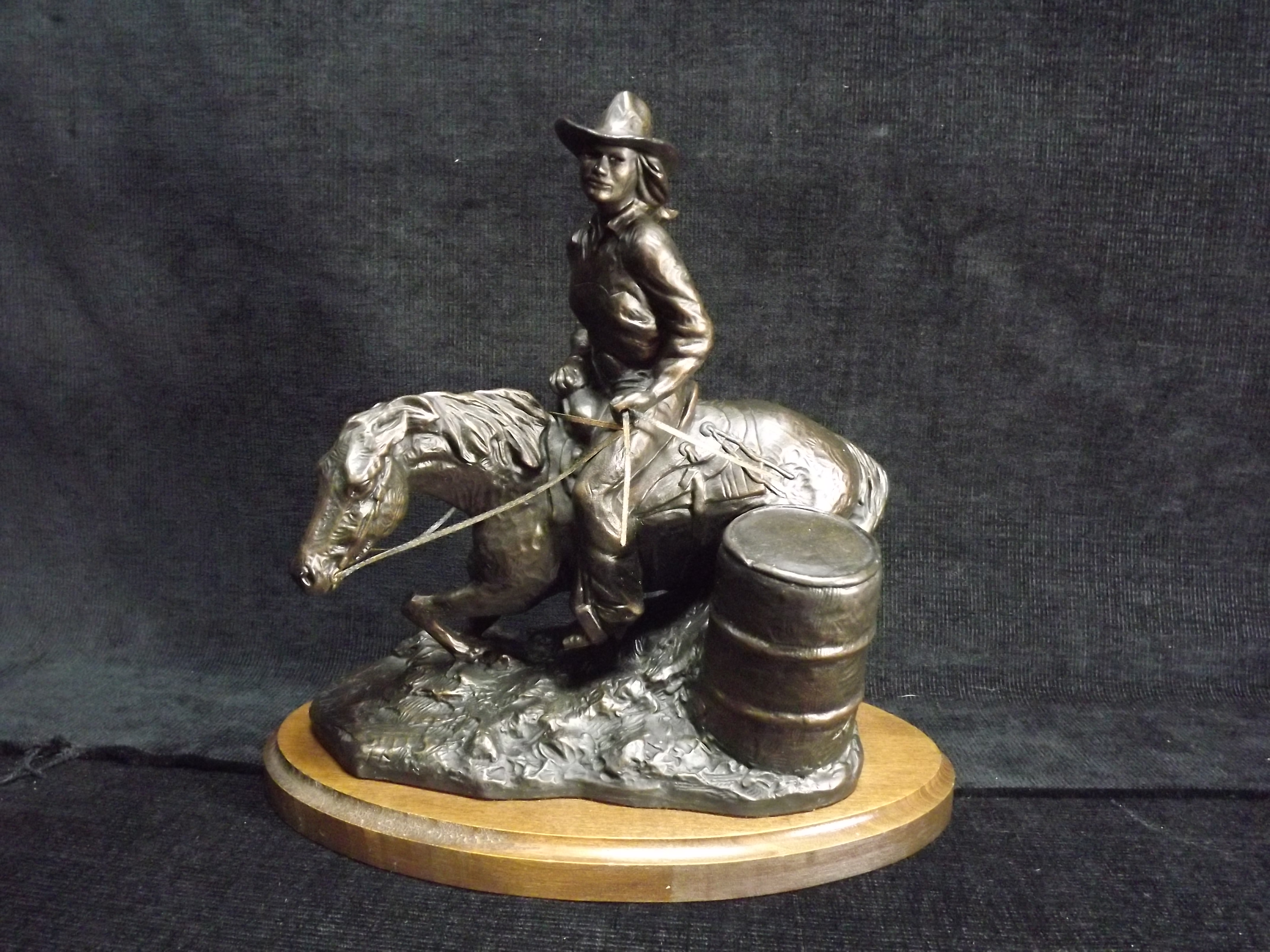 U.S.A. Colorado Springs Terrance Paterson 'The Last Turn' Western Bronze figure group 1997. Modelled