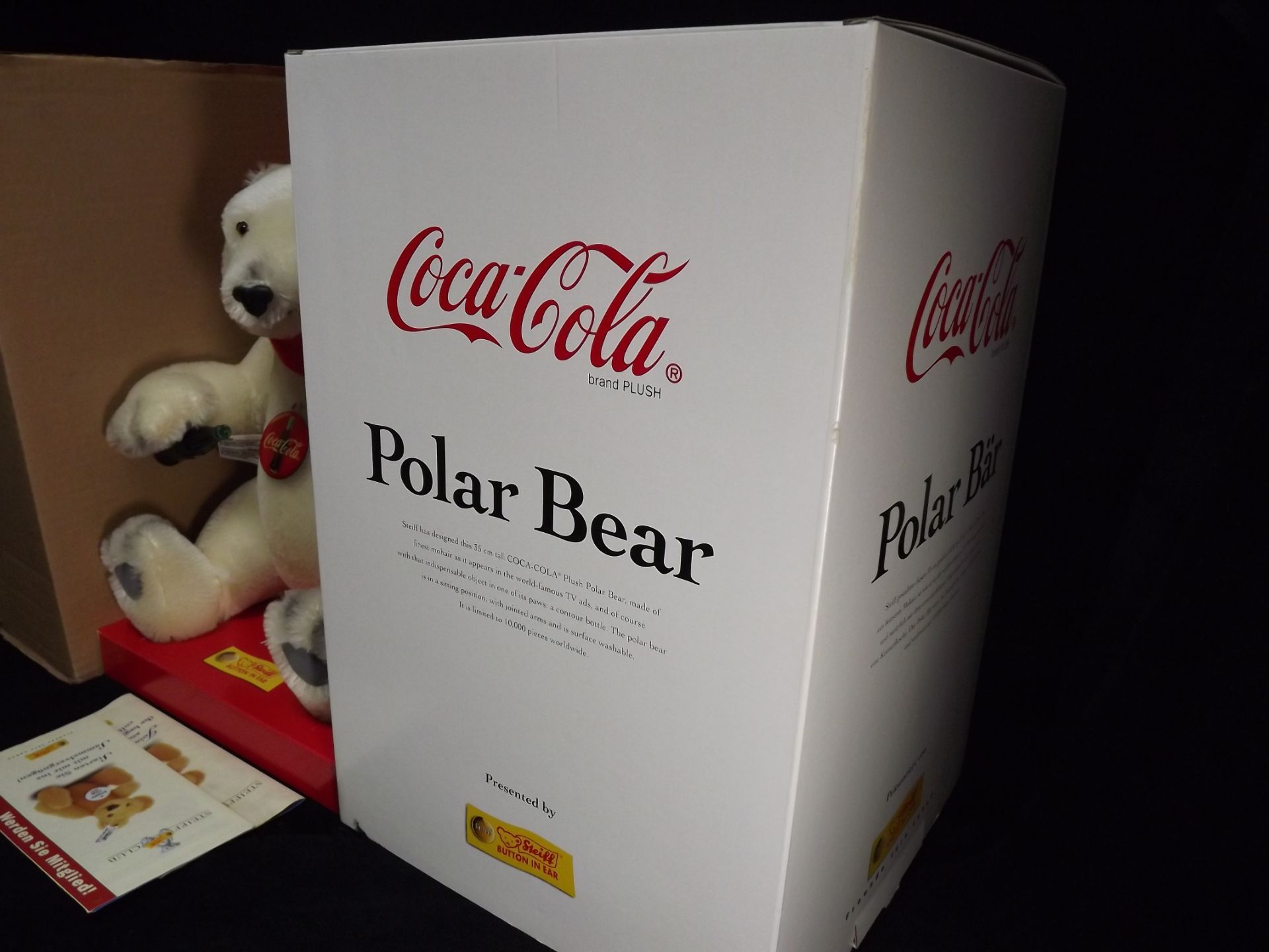 Germany Margarete Steiff Giengen/Brenz - Large size 670336 'Coca-Cola Eisbar' Icebear 1999 Exclusive - Image 4 of 6