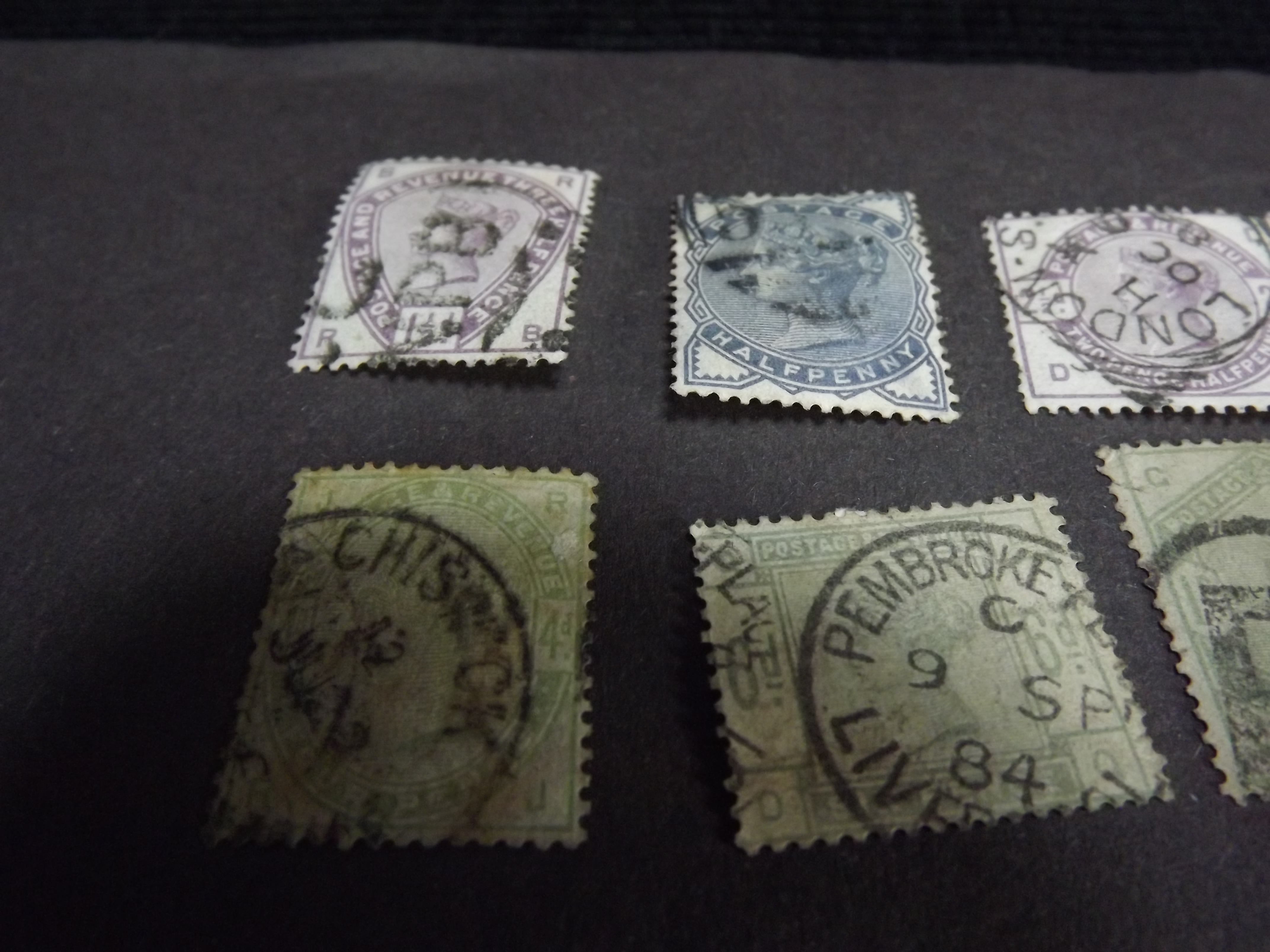 8 x Great British Used Stamps. Queen Victoria 19th century. Identified Postmarks are London, - Image 3 of 5