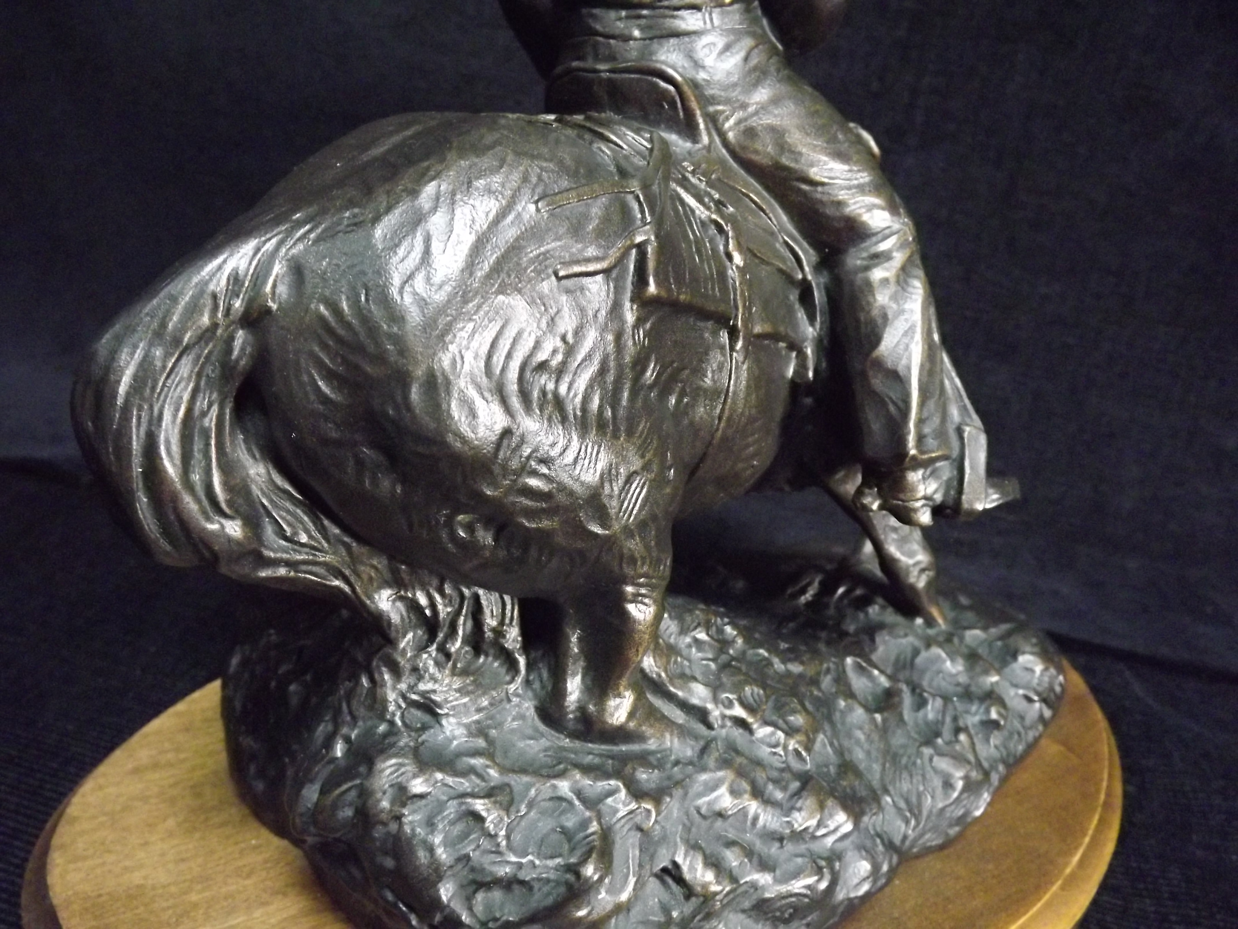 U.S.A. Colorado Springs Terrance Paterson 'The Last Turn' Western Bronze figure group 1997. Modelled - Image 7 of 11