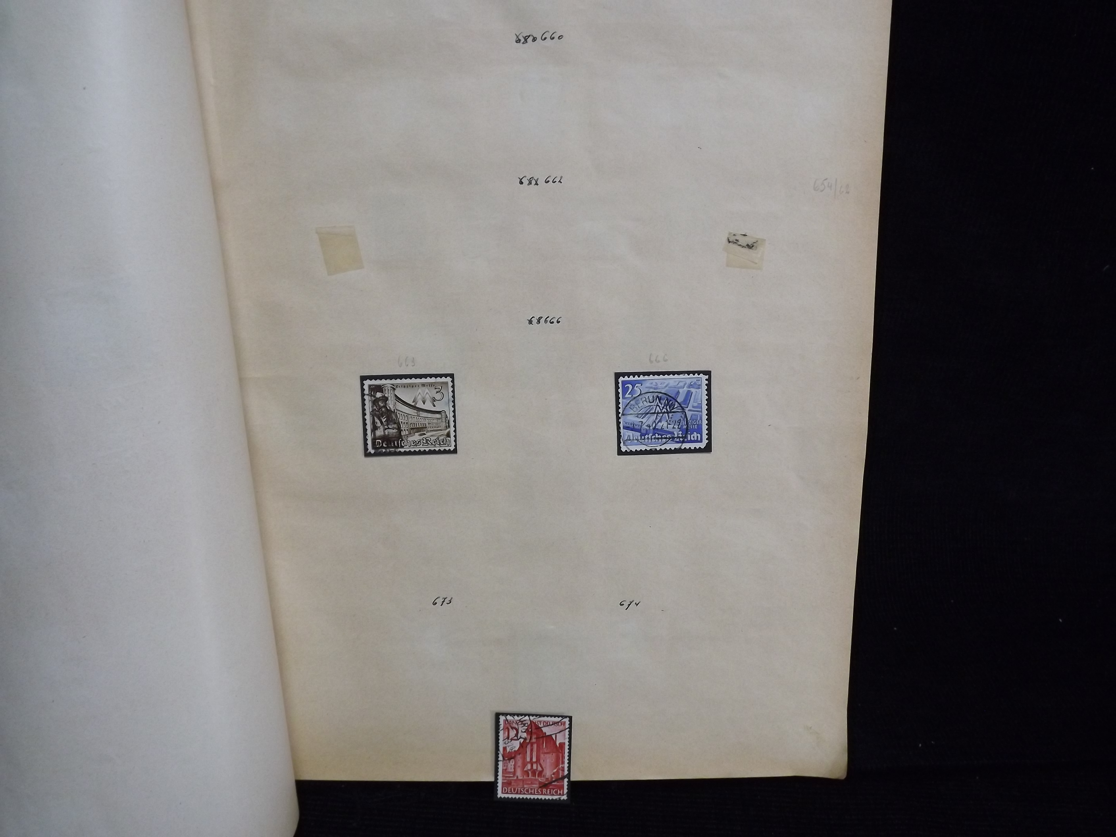 Over 500 x German Used & Mint Postage Stamps. Housed in old ledger page Album. Includes various - Image 17 of 30