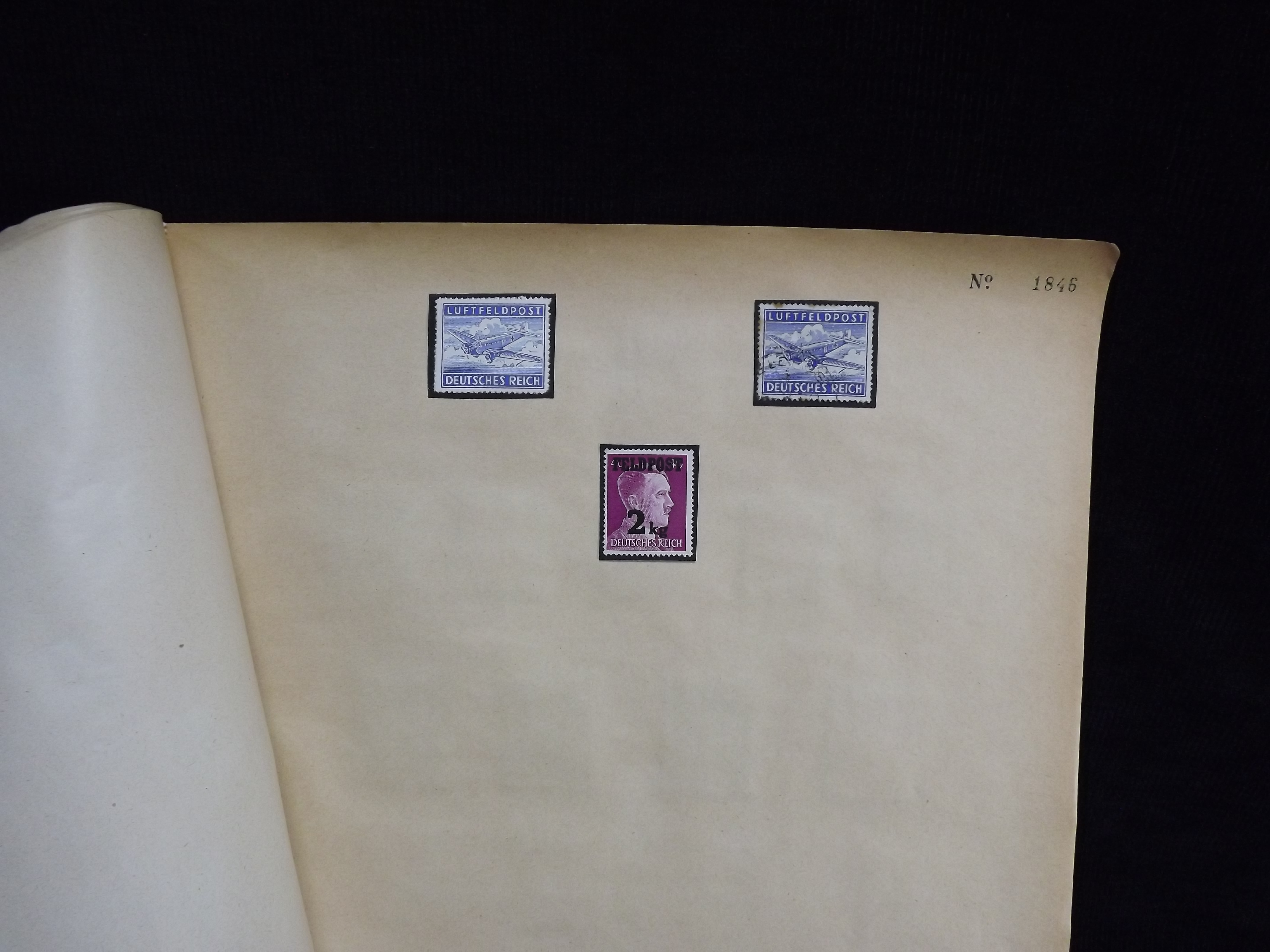 Over 500 x German Used & Mint Postage Stamps. Housed in old ledger page Album. Includes various - Image 28 of 30