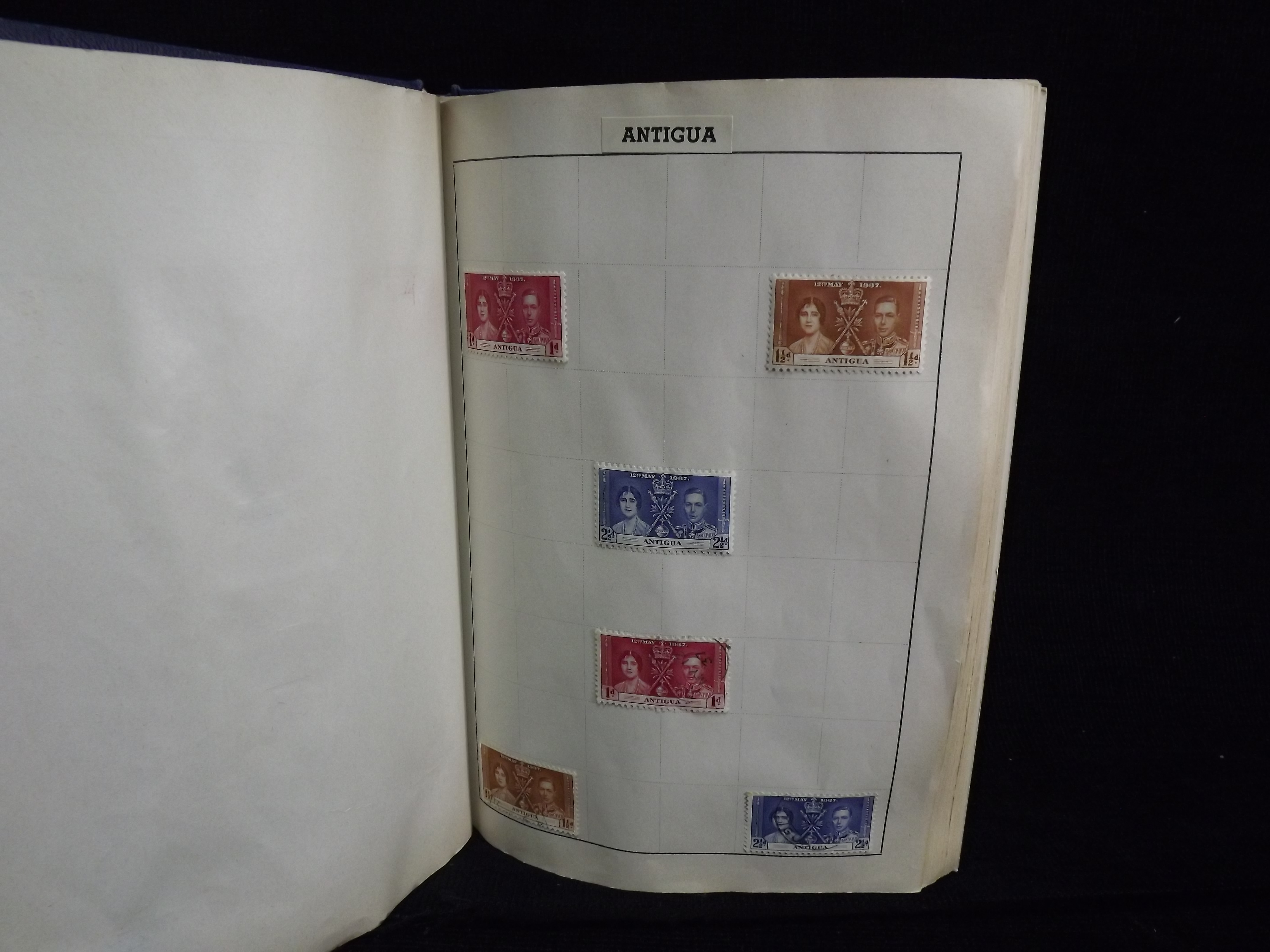 Great British & Commonwealth Mint and Used Stamps mounted in Cardinal Blue Album. Typed Title on - Image 4 of 11