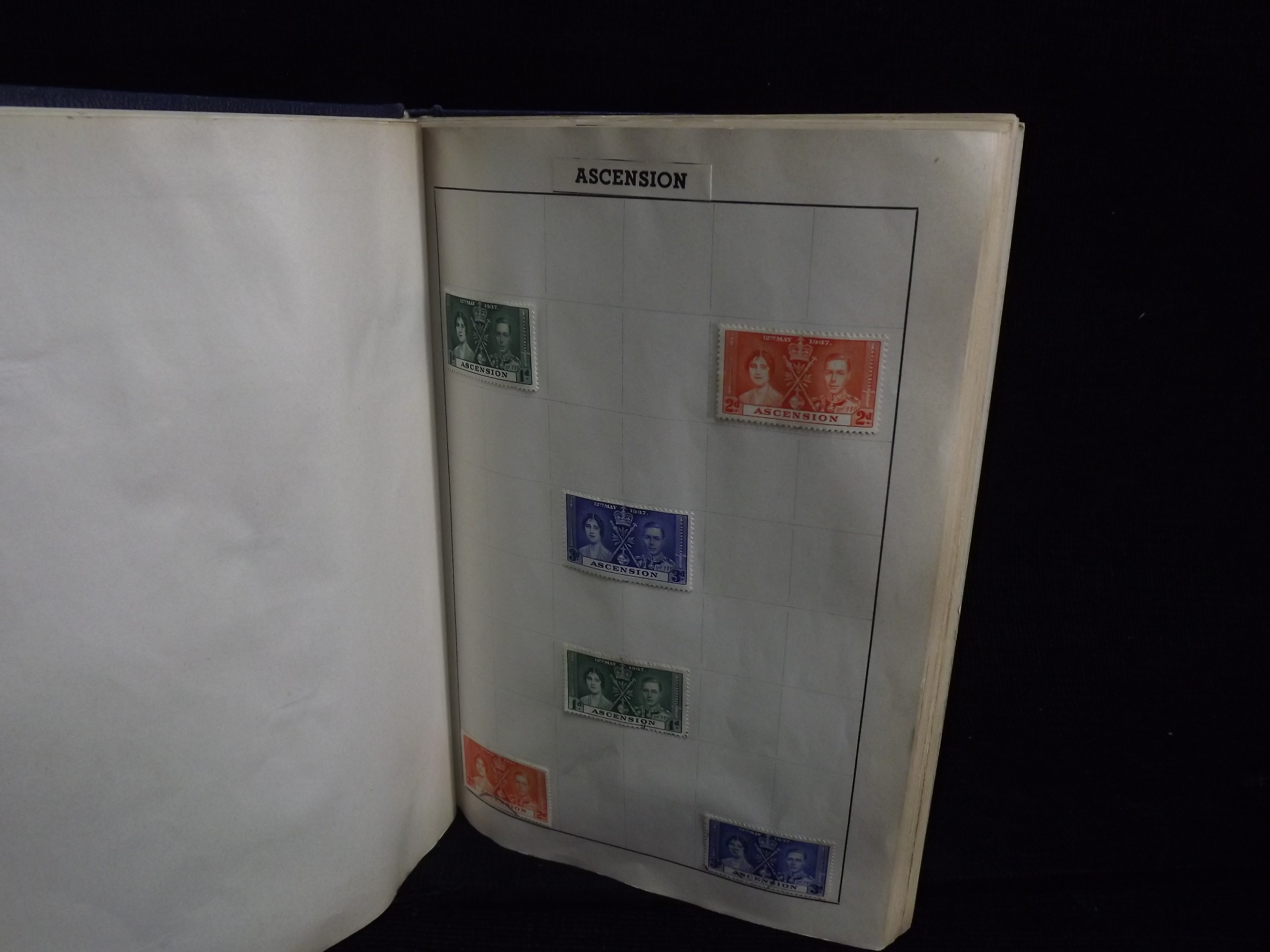 Great British & Commonwealth Mint and Used Stamps mounted in Cardinal Blue Album. Typed Title on - Image 5 of 11