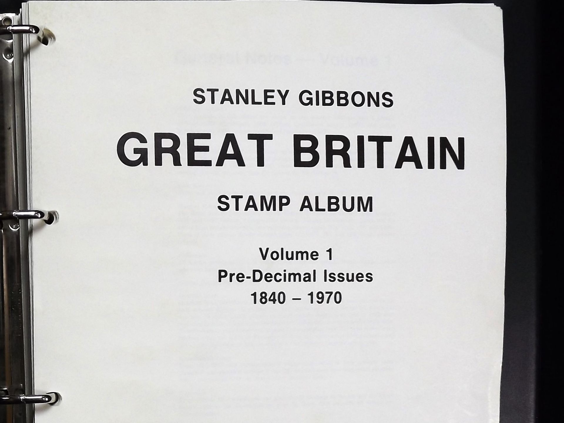 Great British Stanley Gibbons Stamp Album. Volume 1 - Pre-Decimal Issues 1840 - 1970. Penny Black - Image 2 of 34