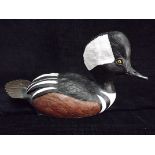 North America / Canada CWG Charlie Warren Garrish, Ocracoke, Bird Decoy - 'Gosset Hooded