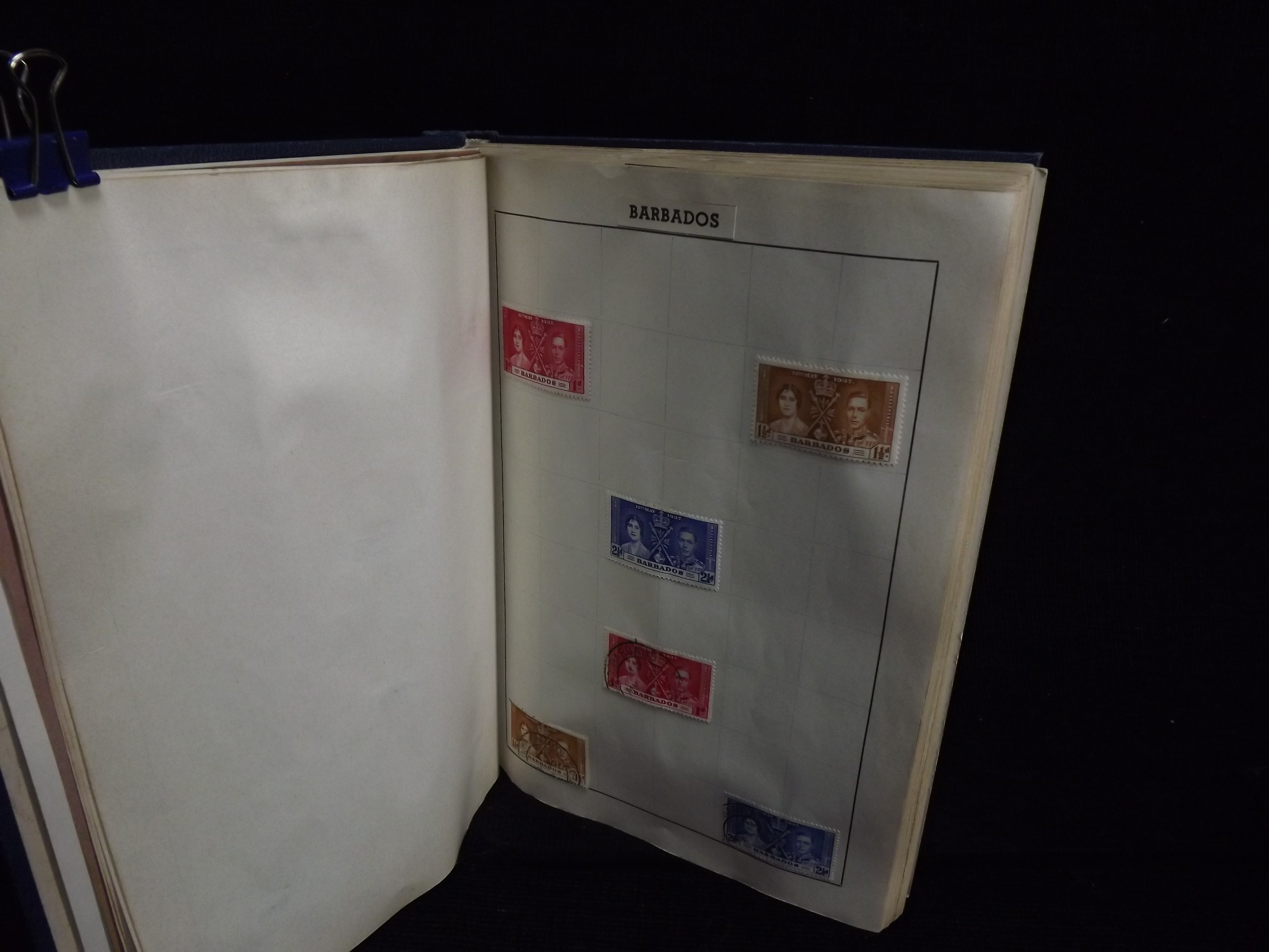 Great British & Commonwealth Mint and Used Stamps mounted in Cardinal Blue Album. Typed Title on - Image 6 of 11