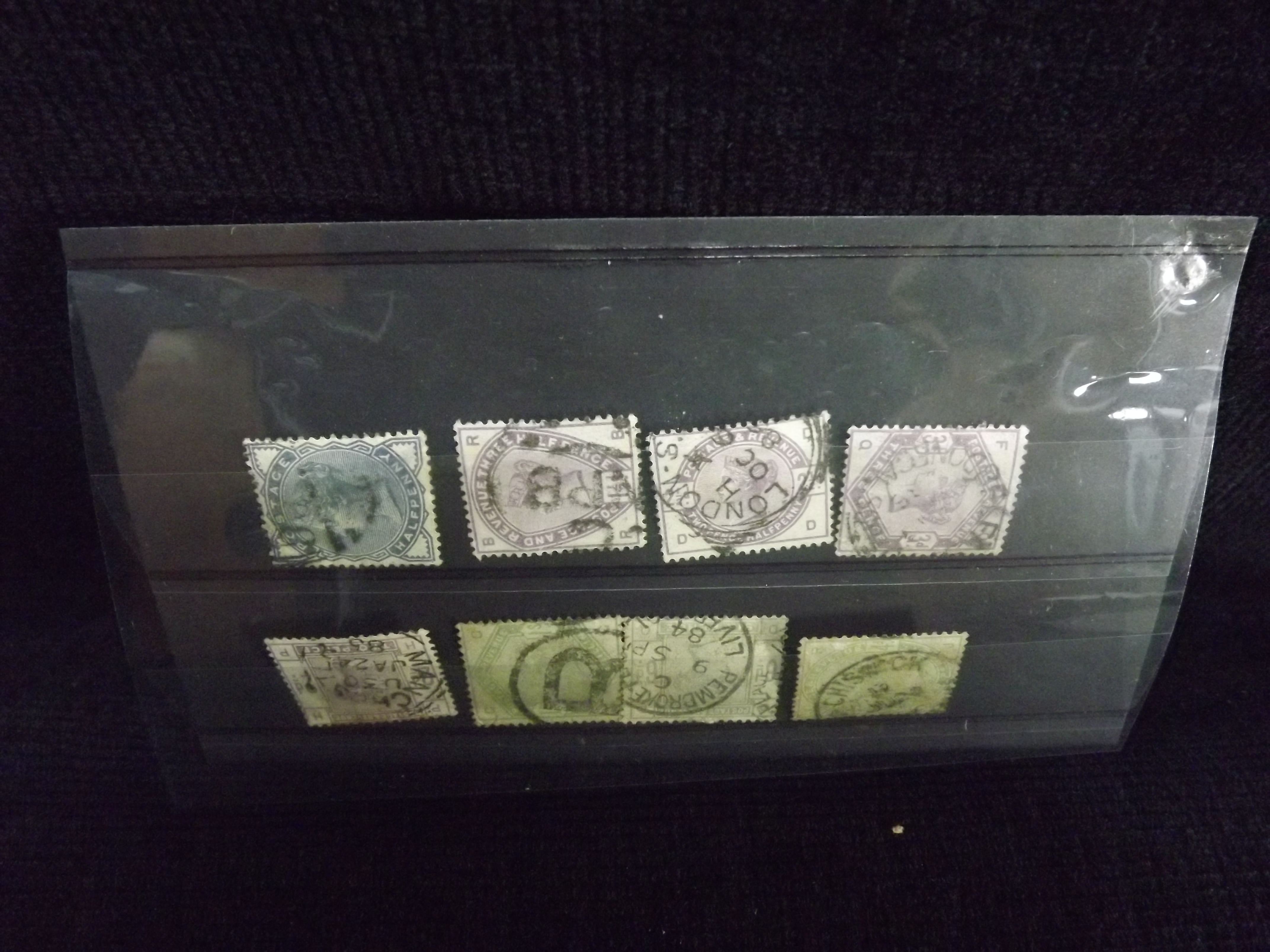 8 x Great British Used Stamps. Queen Victoria 19th century. Identified Postmarks are London, - Image 5 of 5