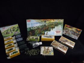 Quantity of Great British Airfix Military related HO-OO Scale Model Kits. Pontoon Bridge Assault