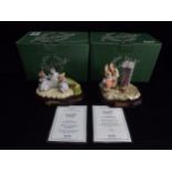 2 x GB Royal Doulton / Beswick Beatrix PotteryTableau's - 'Mittens, Tom Kitten & Moppet' and 'Hiding