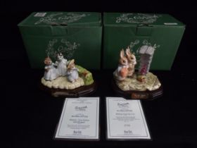 2 x GB Royal Doulton / Beswick Beatrix PotteryTableau's - 'Mittens, Tom Kitten & Moppet' and 'Hiding