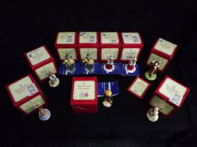 9 x GB Royal Doulton 1999 Bunnykins Figures. Two are signed by Michael Doulton, they are DB197