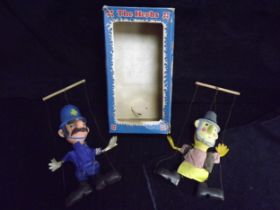 GB BBC TV & Bluebell Dolls(Southport) - 2 x 'The Herbs' Puppets with 1 x Box. Michael Bond was the