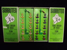 2 x GB Subbuteo Football Teams. c1970's. Reference No.13 - Tangerine Strip which is listed as