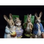 4 x GB Royal Doulton / Beswick Beatrix Pottery Figures. Titles are - Peter & the Red Pocket