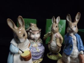 4 x GB Royal Doulton / Beswick Beatrix Pottery Figures. Titles are - Peter & the Red Pocket