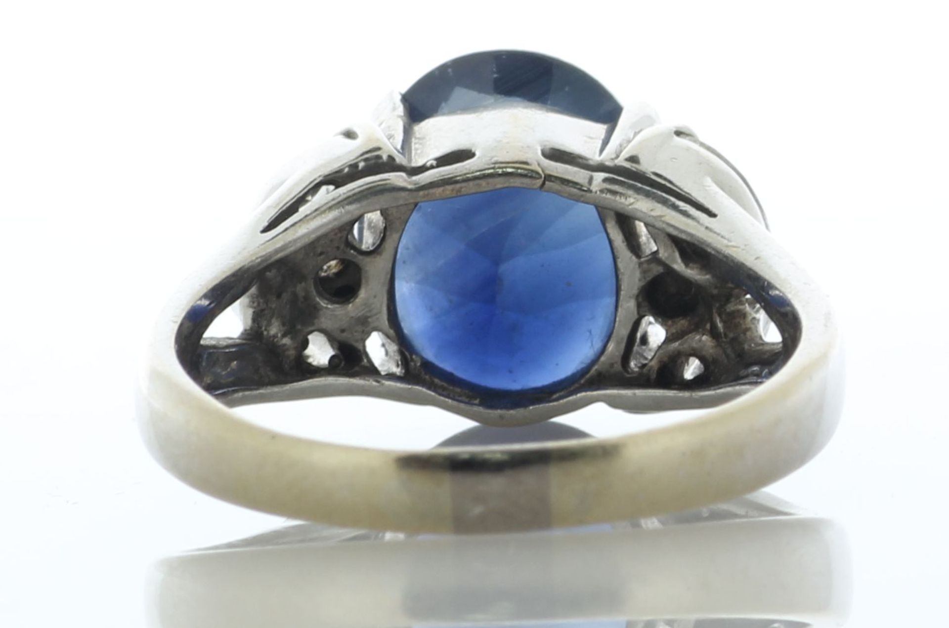 18ct White Gold Diamond And Sapphire Ring (S5.00) 0.35 Carats - Valued By AGI £8,475.00 - A huge - Image 3 of 4