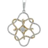 14ct Gold Illusion Set Cluster Diamond Pendant 1.77 Carats - Valued By IDI £7,575.00 - One hundred