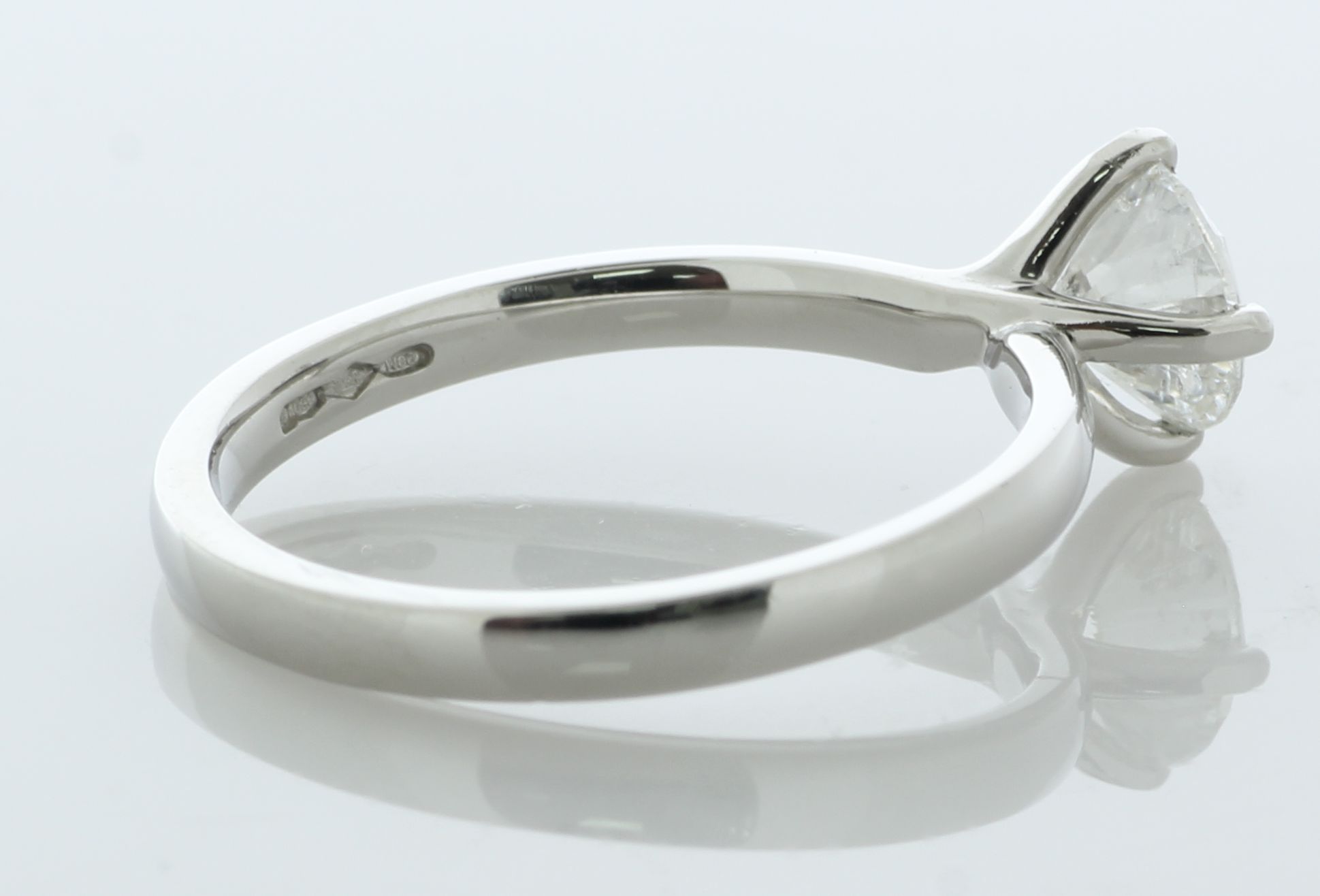 Platinum Single Stone Fancy Claw Set Diamond Ring 0.82 Carats - Valued By IDI £8,730.00 - A 0.82 - Image 3 of 5