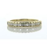 9ct Yellow Gold Bar Set Semi Eternity Diamond Ring 0.50 Carats - Valued By IDI £1,995.00 -
