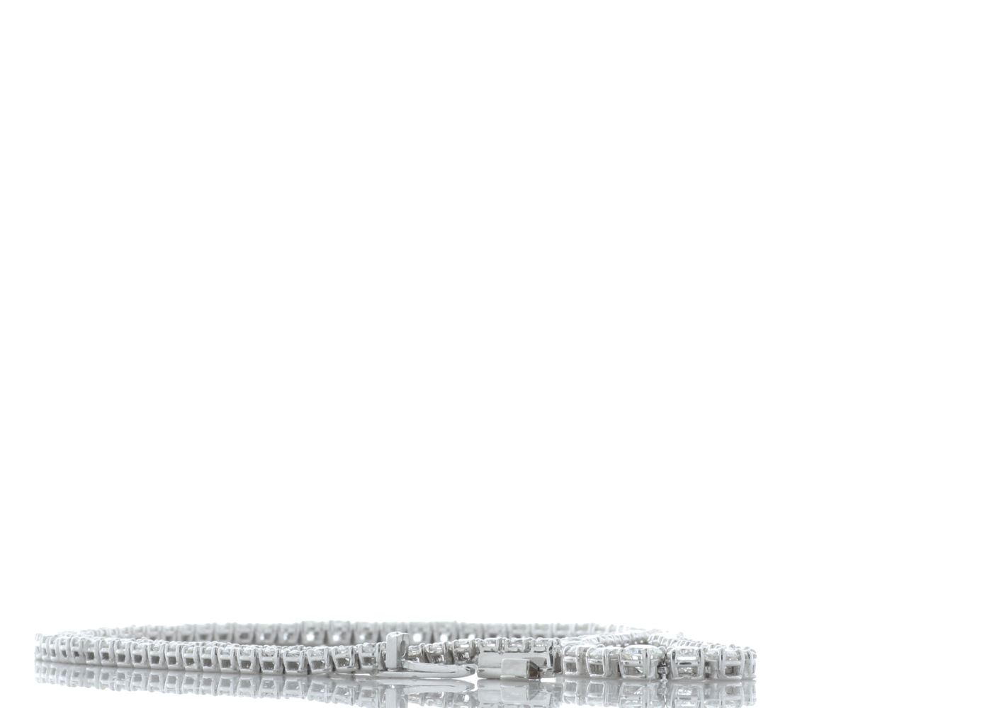 18ct White Gold Tennis Diamond Collarate 14.11 Carats - Valued By IDI £49,520.00 - One hundred and - Image 3 of 4