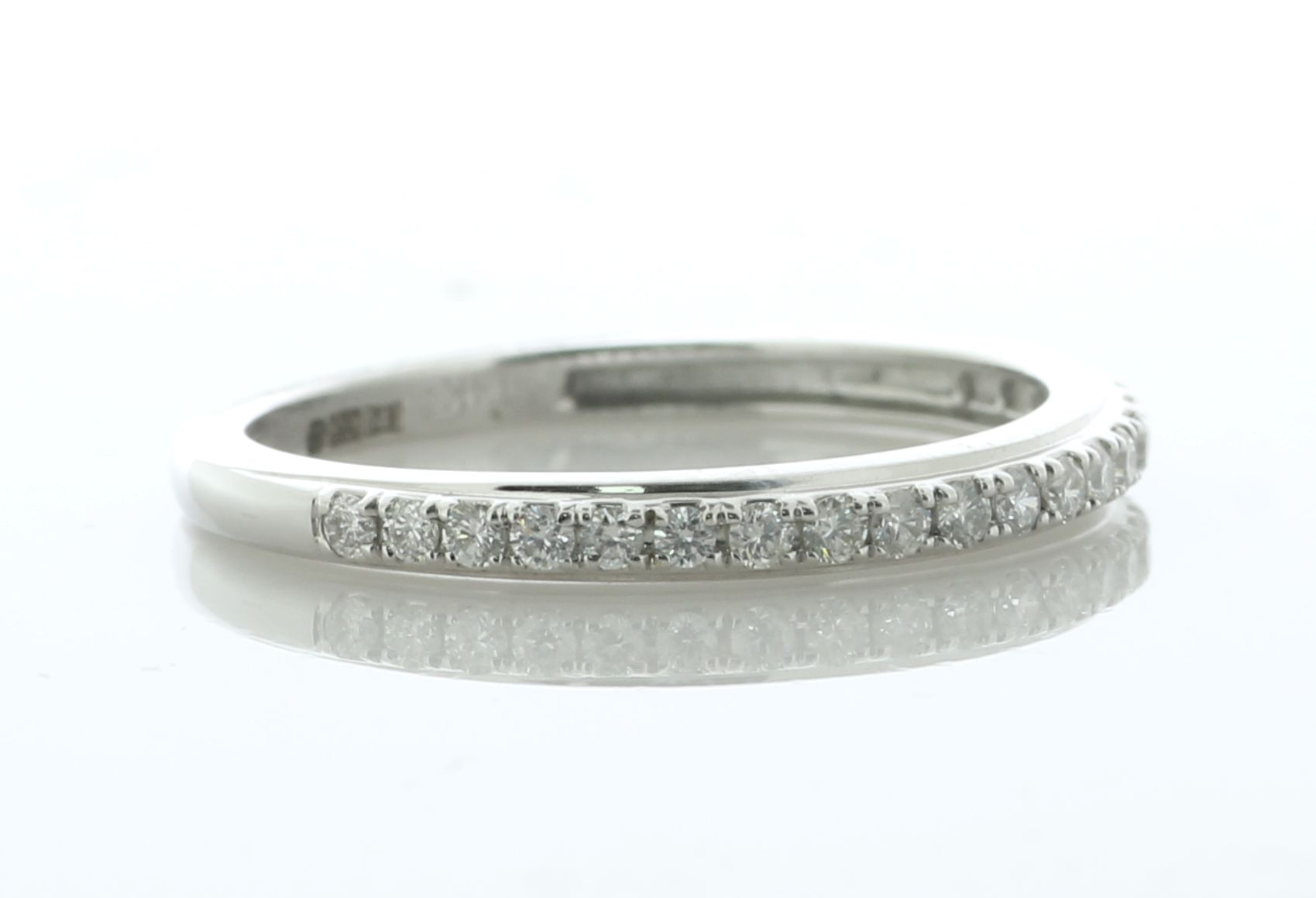 14ct White Gold Semi Eternity Diamond Ring 2mm 0.21 Carats - Valued By IDI £2,995.00 - This - Image 2 of 5