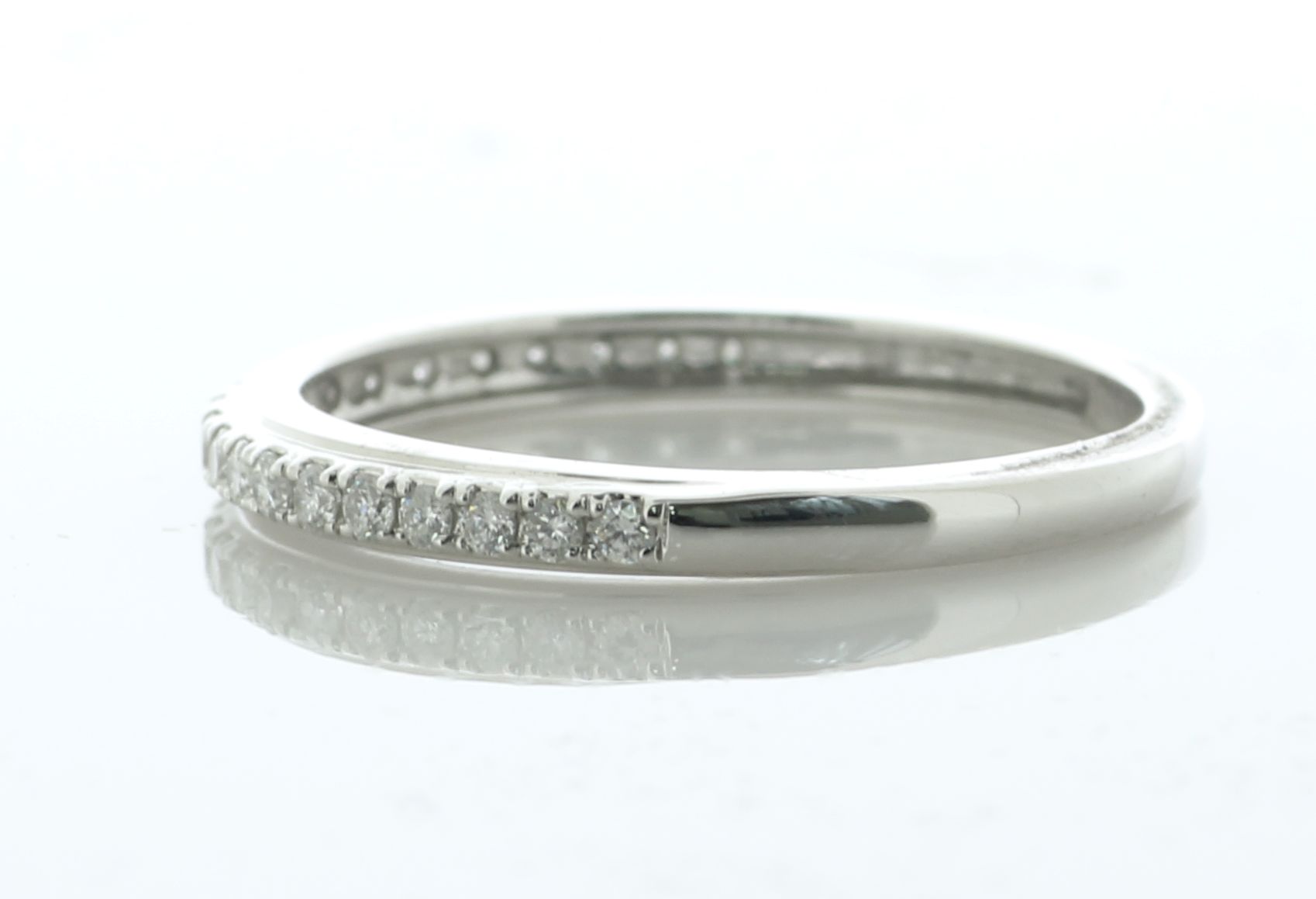 14ct White Gold Semi Eternity Diamond Ring 2mm 0.21 Carats - Valued By IDI £2,995.00 - This - Image 4 of 5