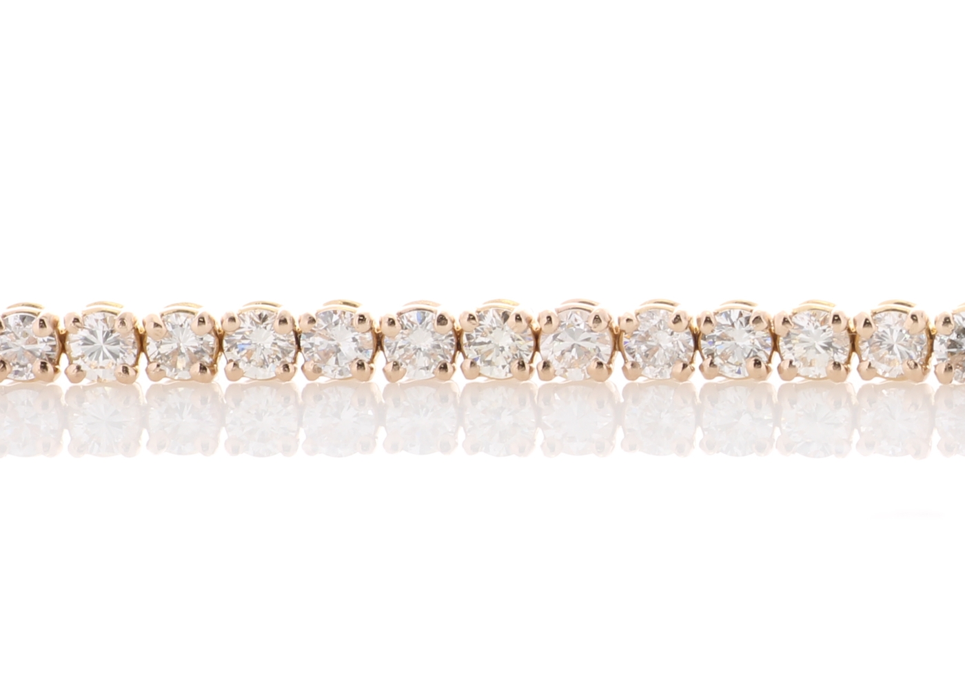18ct Rose Gold Tennis Diamond Bracelet 5.47 Carats - Valued By IDI £19,995.00 - Fifty two round - Image 2 of 4