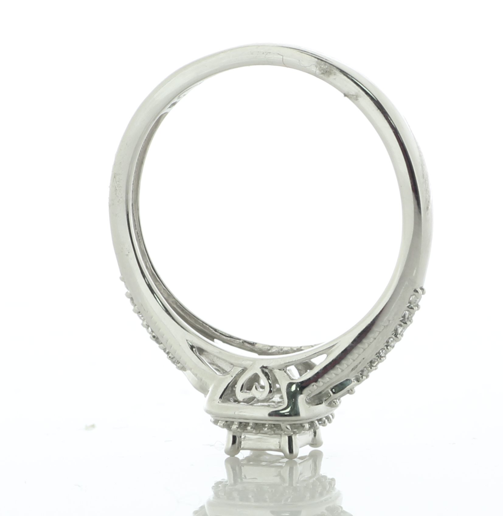 9ct White Gold Single Stone With Halo And Shoulders Ring 0.20 Carats - Valued By IDI £1,510.00 - - Image 5 of 6