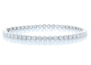 18ct White Gold Tennis Diamond Bracelet 8.86 Carats - Valued By IDI £30,520.00 - Fifty two round