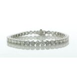 18ct White Gold Tennis Diamond Bracelet 13.20 Carats - Valued By IDI £42,350.00 - Forty round