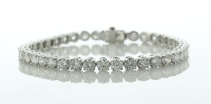 18ct White Gold Tennis Diamond Bracelet 13.20 Carats - Valued By IDI £42,350.00 - Forty round