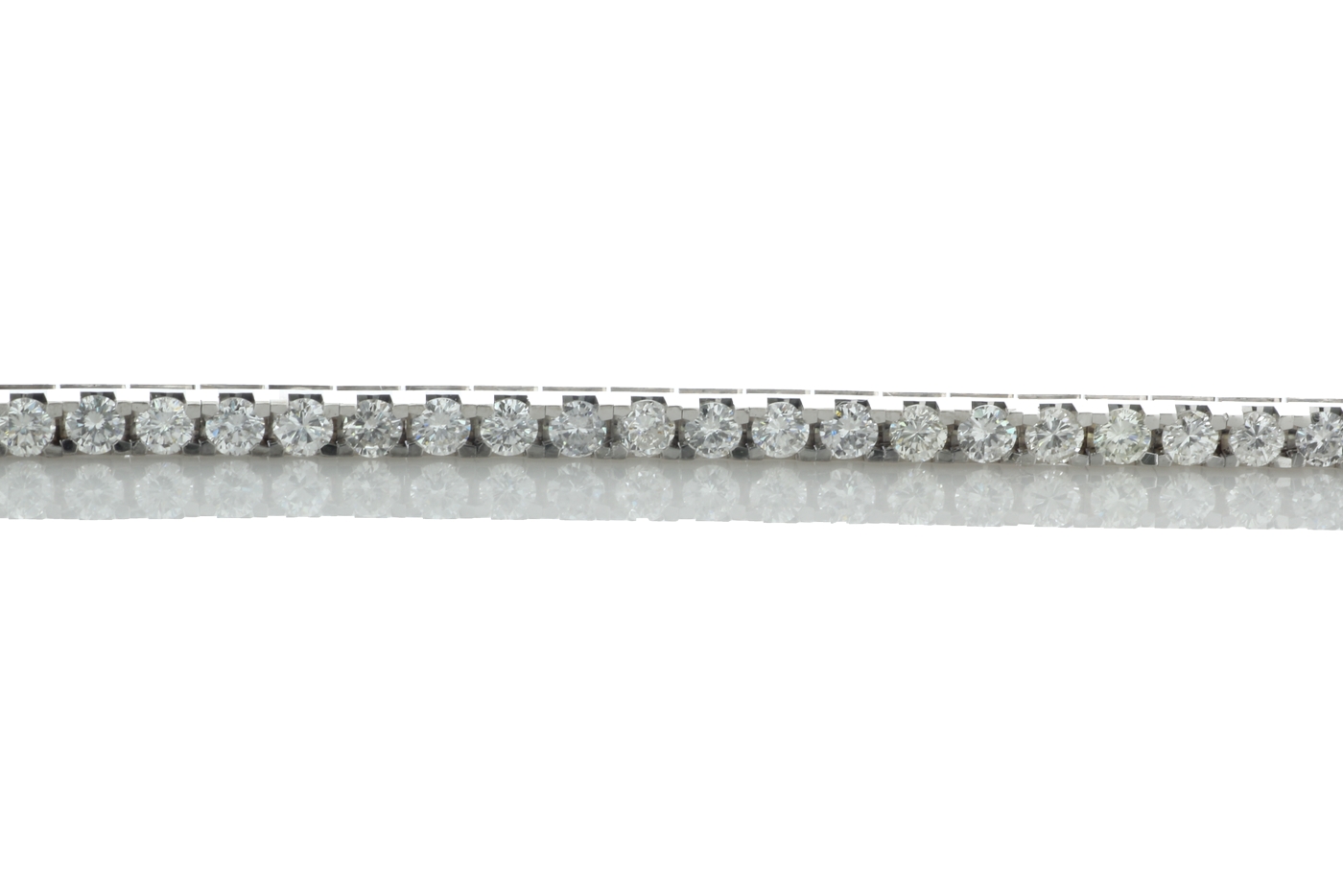 18ct White Gold Tennis Diamond Bracelet 2.64 Carats - Valued By IDI £14,250.00 - Fifty nine round - Image 3 of 6