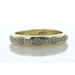 14ct Yellow Gold Illusion Set Semi Eternity Diamond Ring 0.17 Carats - Valued By IDI £2,530.00 - A
