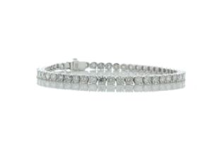 18ct White Gold Tennis Diamond Bracelet 13.43 Carats - Valued By IDI £46,520.00 - Forty round