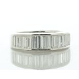 18ct White Gold Channel Set Semi Eternity Diamond Ring 2.00 Carats - Valued By IDI £12,860.00 - 18ct