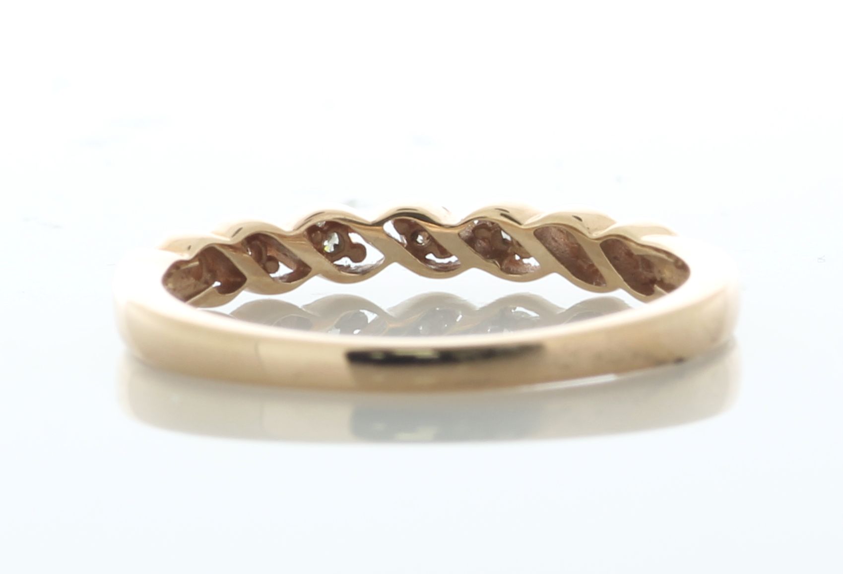 14ct Rose Gold Twist Argyle Diamond Ring 0.10 Carats - Valued By IDI £1,995.00 - Seven round - Image 4 of 5