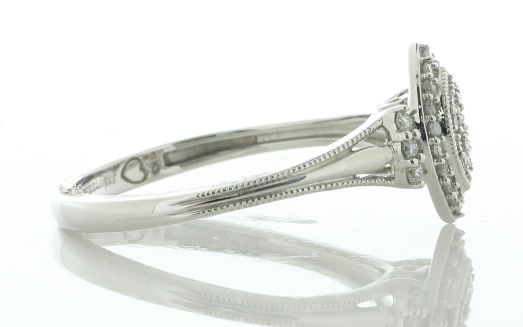 9ct White Gold Marquise Cluster Diamond Ring 0.20 Carats - Valued By IDI £1,560.00 - Thirteen single - Image 3 of 6