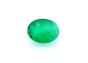 Loose Oval Emerald 1.14 Carats - Valued By AGI £2,280.00 - Colour-Green, Clarity-I, Certificate